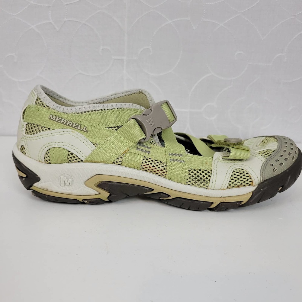 Merrell WaterPro Sable Water Women Shoes Size 7.5 Green Mesh Athletic Hike Trail